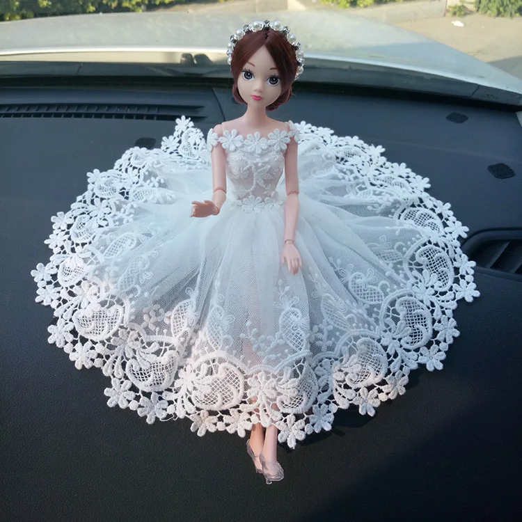 Аксессуары Автомобильная кукла автомобиль свадебное платье для куклы изысканное украшение автомобиля центральный автомобиль украшение подарок