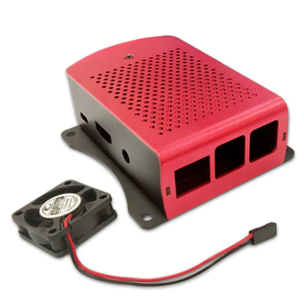 Для Raspberry Pi 2 3 Модель B Plus алюминиевый серебристый зеленый черный корпус металлический корпус RPI 2 3 коробка совместима - Цвет: with fan