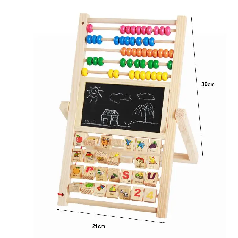 Многофункциональный Монтессори Abacus обучающая подставка деревянная игрушка счетная Когнитивная доска Дошкольное образование математические игрушки подарки