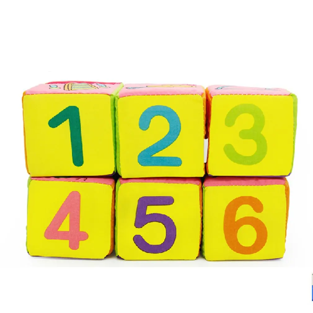 6 pieces with rattle cloth Baby bed Rattle Stick Stuffed Plush Doll Toy Toys Puzzle Infant Puppet For Kids