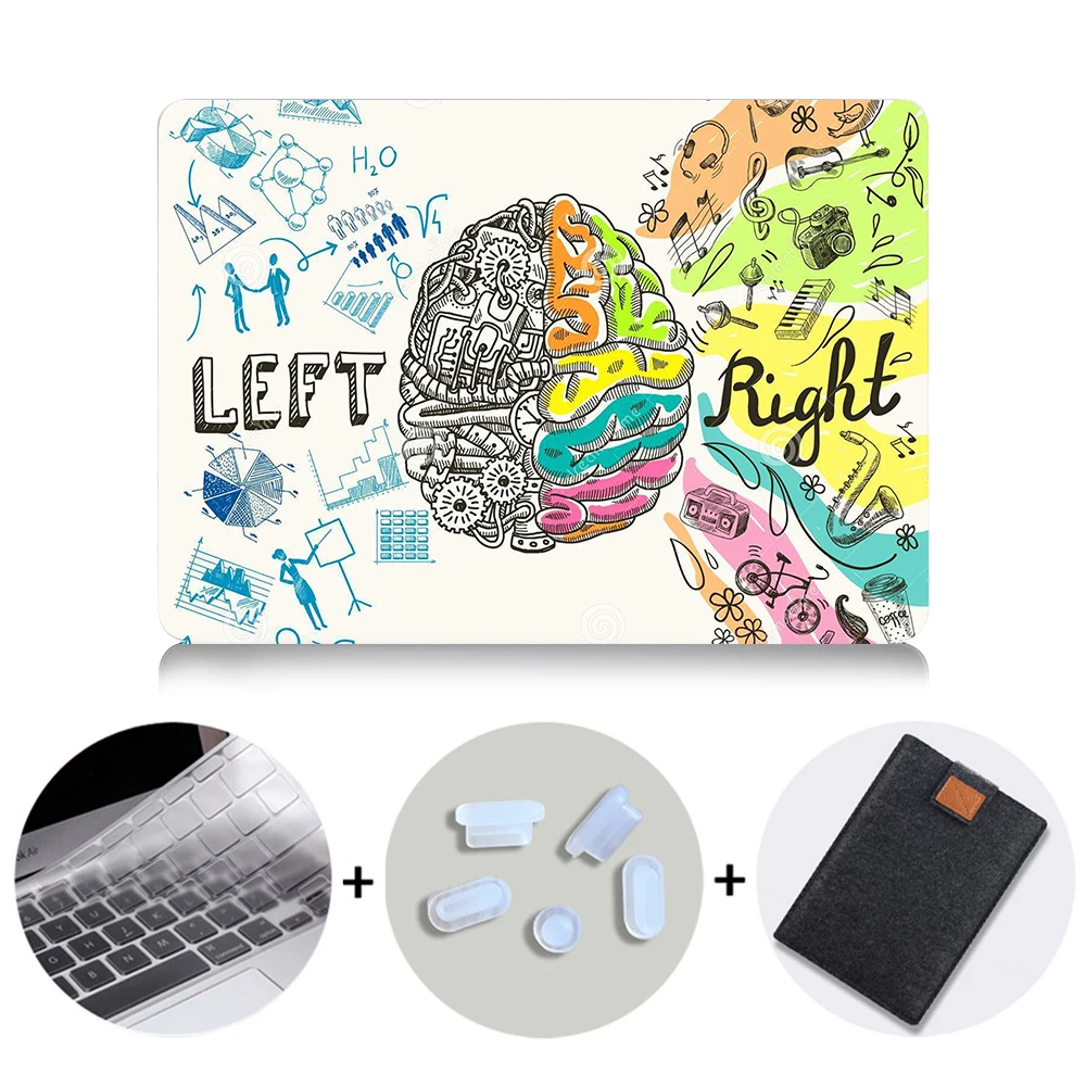 MB11 Чехол MTT Brain для Macbook Air Pro retina 11, 12, 13, 15 дюймов с сенсорной панелью, Жесткий Чехол 13,3 '', чехол для ноутбука+ чехол для клавиатуры - Цвет: MB11
