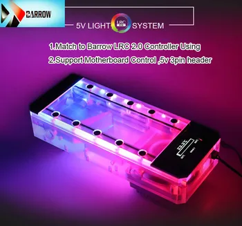 

Barrowch 18W Pump combo water tank ,Integrated reservoir OLED temperature display 150/200mm Black,Silver FBD5BX-150/200, cooler