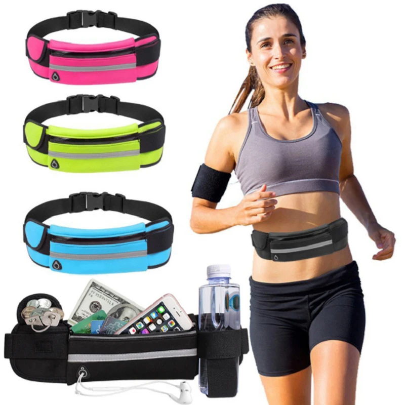 Bolso de bolsillo para exteriores antirrobo para teléfono móvil, bolsa de Fitness portátil para hombre y mujer, cinturón para correr