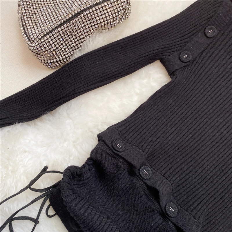 2020 Spring Removable Button Sleeves Ribbed Knit Top Women's Stretch Sweater Pullover Bodycon Tops Skinny Shirt Jumper Femme 2020 Spring Removable Button Sleeves Ribbed Knit Top Women's Stretch Sweater Pullover Bodycon Tops Skinny Shirt Jumper Femme