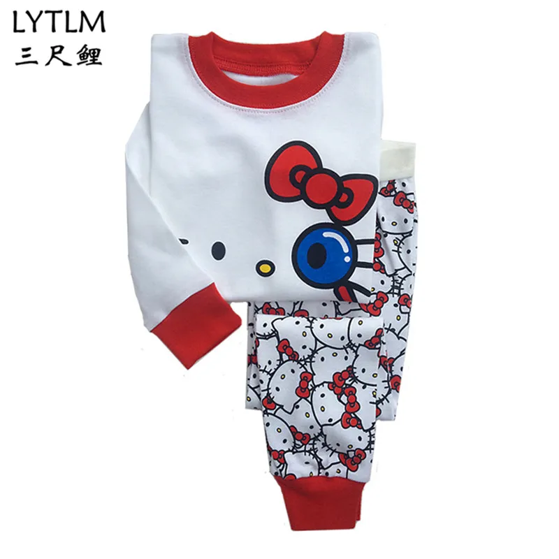 LYTLM/комплект детских пижам для мальчиков, пижамы с рисунком для девочек, комплекты одежды для сна с длинными рукавами, детская одежда для сна, Семейный комплект одежды для детей - Цвет: 018