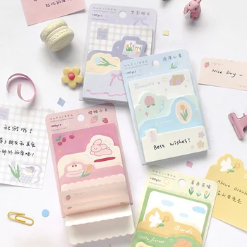 

100 Pcs Dream Collection Series Cute Cartoon Memo Pad Note Paper Korean Girl Notebooks Notepad Diy To Do List Kawaii Stationery