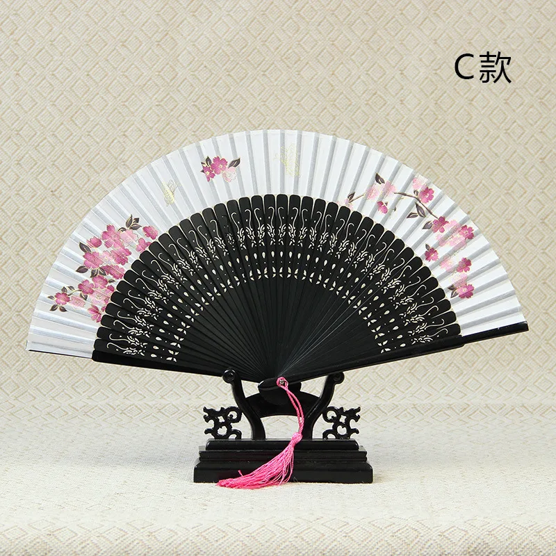 Abanco De Mano Chno Plegable Con Borla - Para Mujer, Bodas, Bale