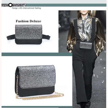 

Waist Bags Women Designer Fanny Pack Fashion Belt Bag Women Crossbody Pouch Bags Female Leather Waist Pack With Chain Bum Bag