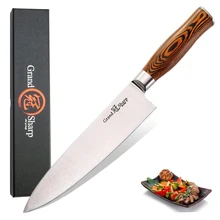GRANDSHARP 8 дюймов Профессиональный повара нож в японском стиле кухонные столовые приборы Мясник из нержавеющей стали кухонный нож подарочная коробка