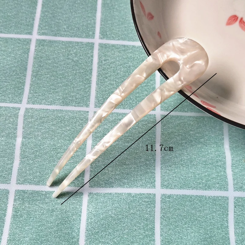 U Shaped Hair Stick French Hair Forks Acetate Hair Clips Hairpin Tortoise Shell U Sticks Pins for Women Hairstyle Accessories big hair clips