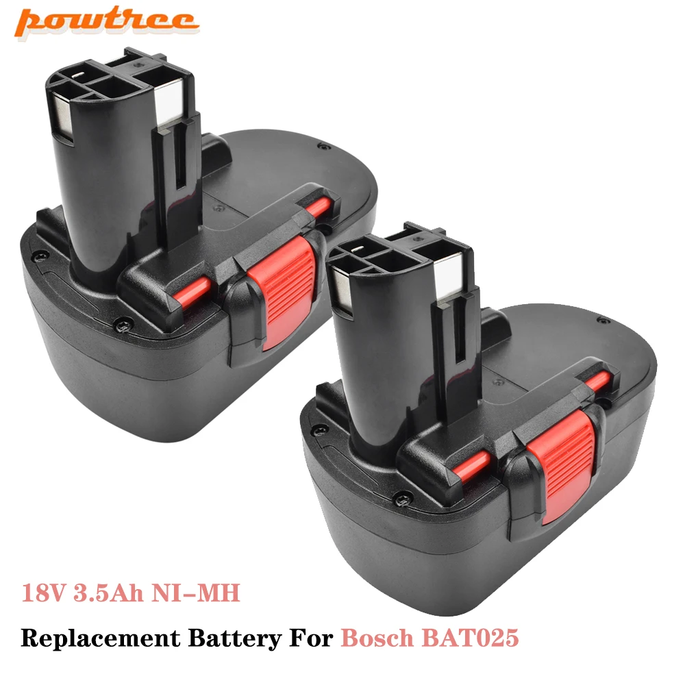 NI MH аккумуляторы Powtree 18 в 3 5 Ач для Bosch BAT025 BAT026 BAT160 BAT180 BAT181 BAT189|Перезаряжаемые