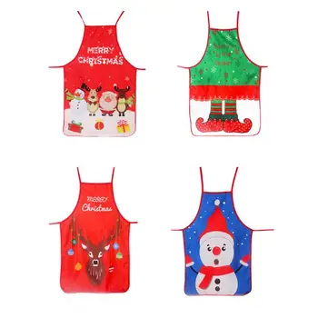 

Apron Fabric Color Printing Decoration Props Waist Cartoon Christmas Clothes Kitchen Tools Christmas Decoration For Home