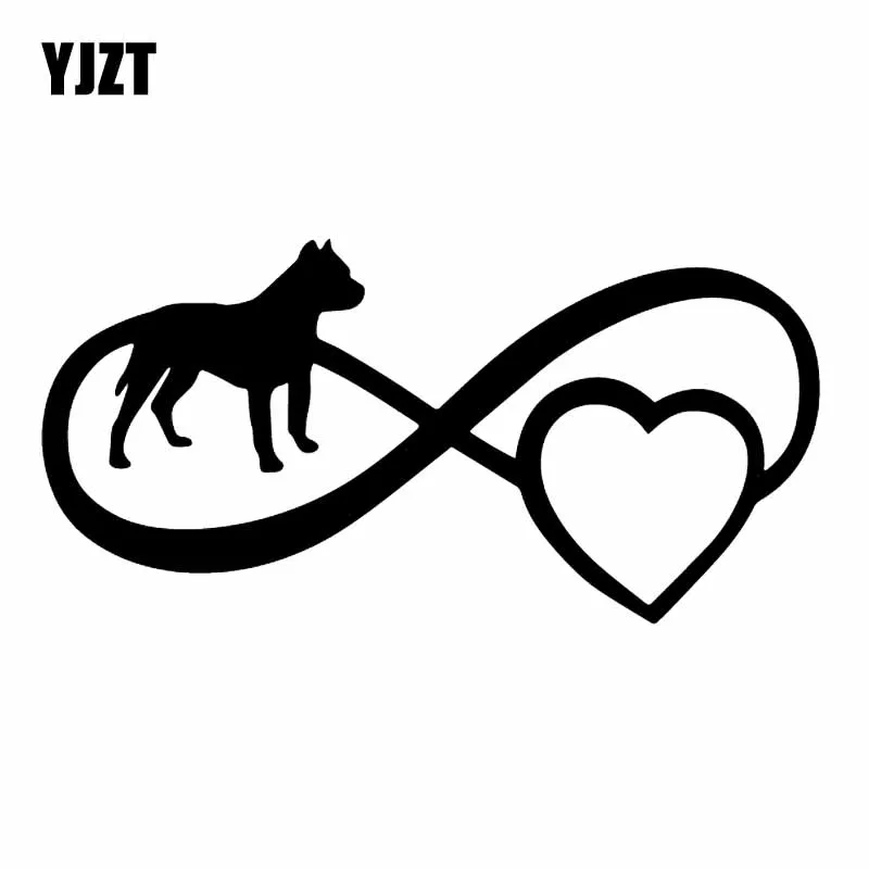 YJZT 16.8X8.3CM Intereting Car Sticker Dog Boxer Pitbull Vinyl Decal Window Bumper Black/Silver C24-1172 | Автомобили и мотоциклы