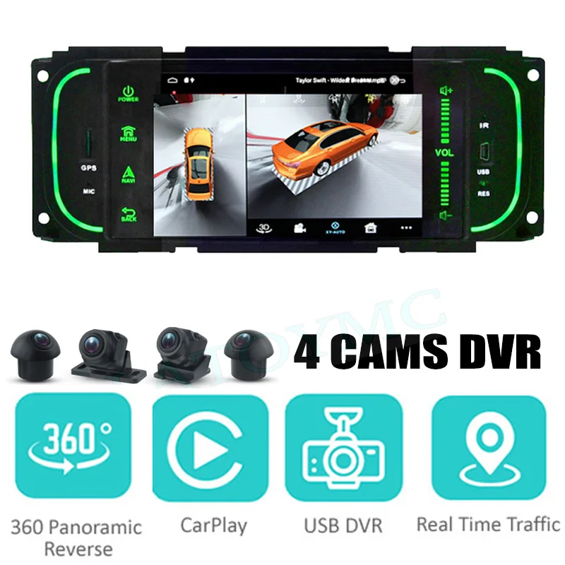

Car Audio Navigation GPS Stereo Carplay DVR 360 Birdview 4G Android For Chrysler Concorde Sebring For Dodge Intrepid