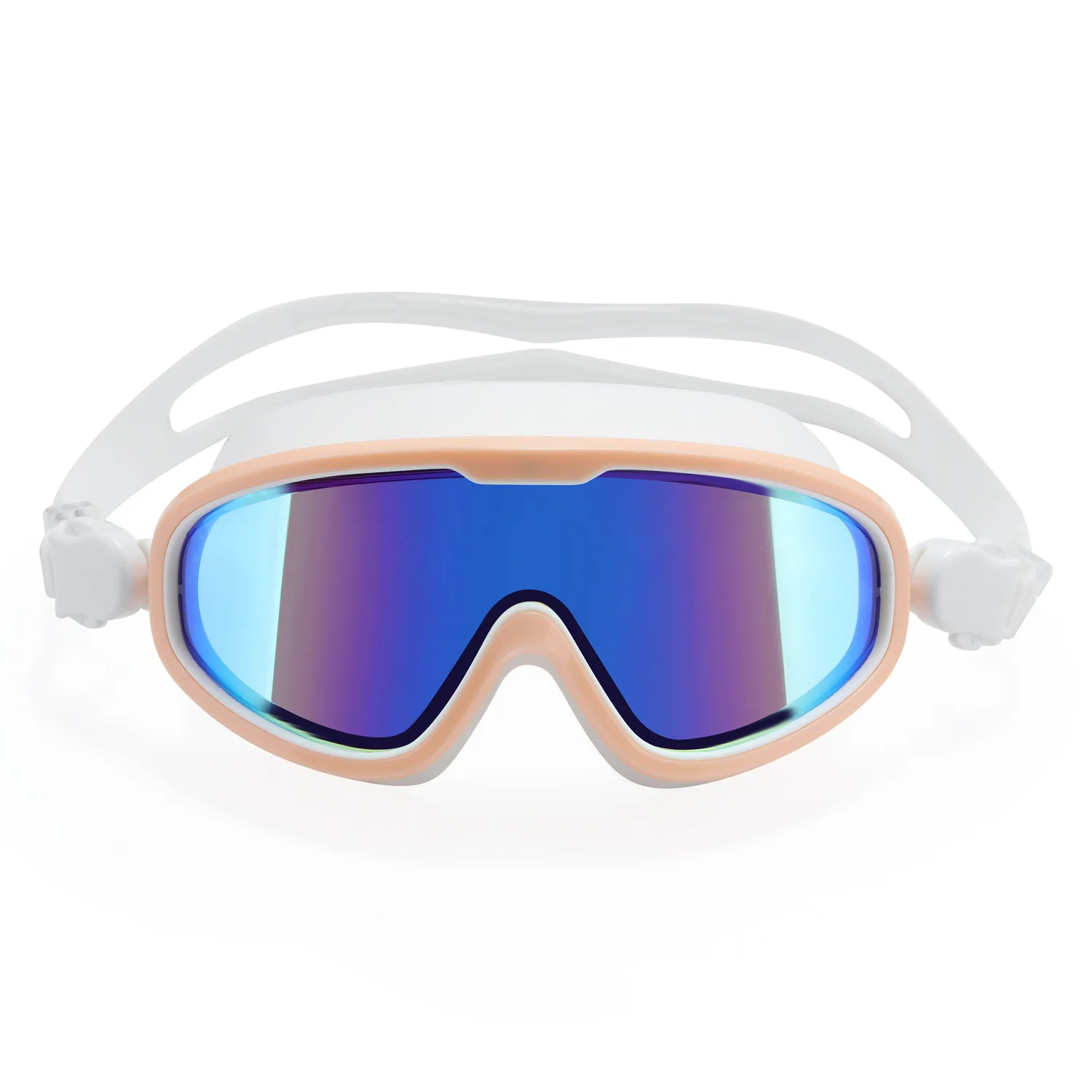 

2019 New Style WOMEN'S Swimming Goggles Big Box Silicone Swimming Goggle Anti-Fog Diving Mask Colorful Electroplated