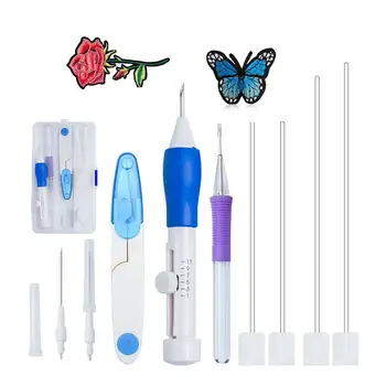 

11pcs Magic DIY Embroidery Pen Knitting Sewing Tool Kit Punch Needle Set Home Decoration Ornaments