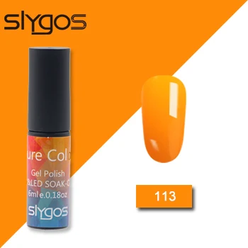 113 SLYGOS 6 мл цветной УФ гель осень и зима горячая распродажа Полупостоянный замочить от шоколада оранжевый гель для ногтей лак для маникюра - Цвет: 113