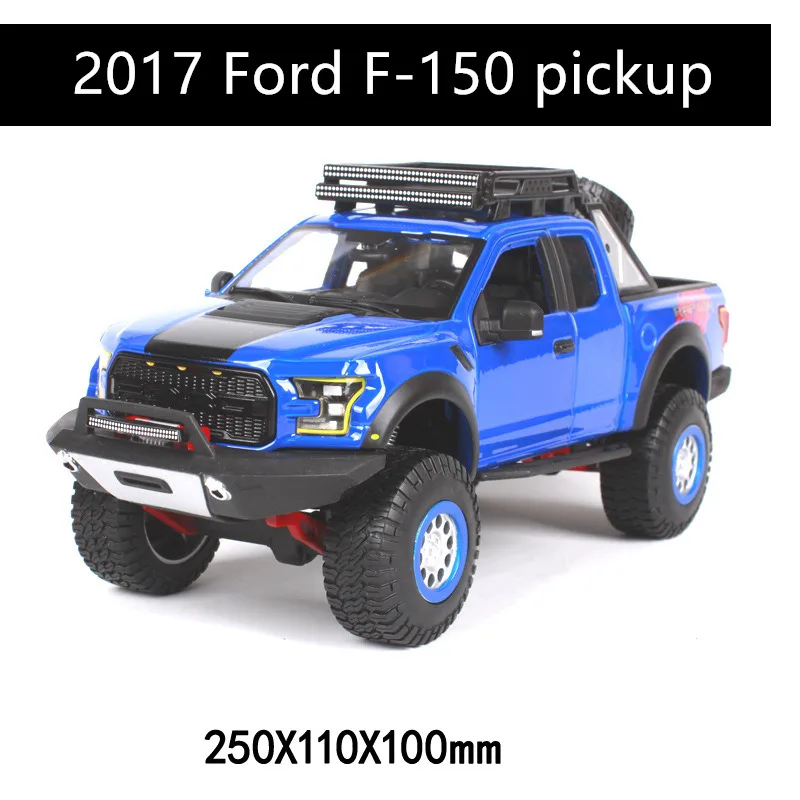 Maisto 1:24 Ford F150 pickup raptor модель автомобиля из сплава украшение Коллекция игрушек инструменты подарок - Цвет: Синий