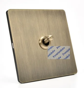 Brushed Bronze 1G 304 нержавеющая сталь Античная матовая бронза белый эффект царапин настенный тумблер латунь ручка 86 мм Ретро Винтаж - Цвет: Brushed Bronze 1G