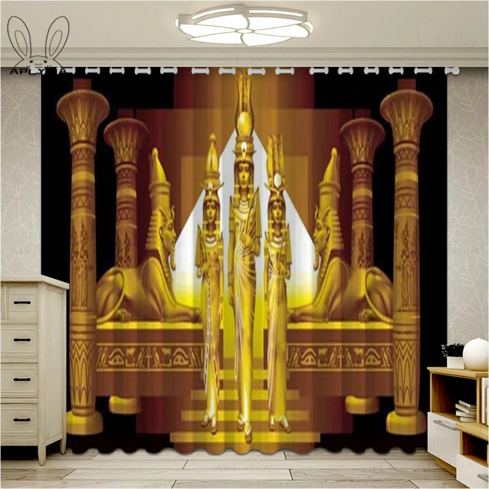 The Egyptian Queen Window Curtains For Living Room Vintage Bedroom
