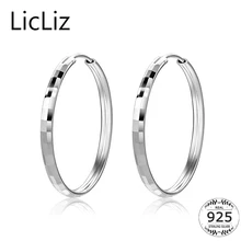 LicLiz большие серьги кольца для женщин из стерлингового серебра 925