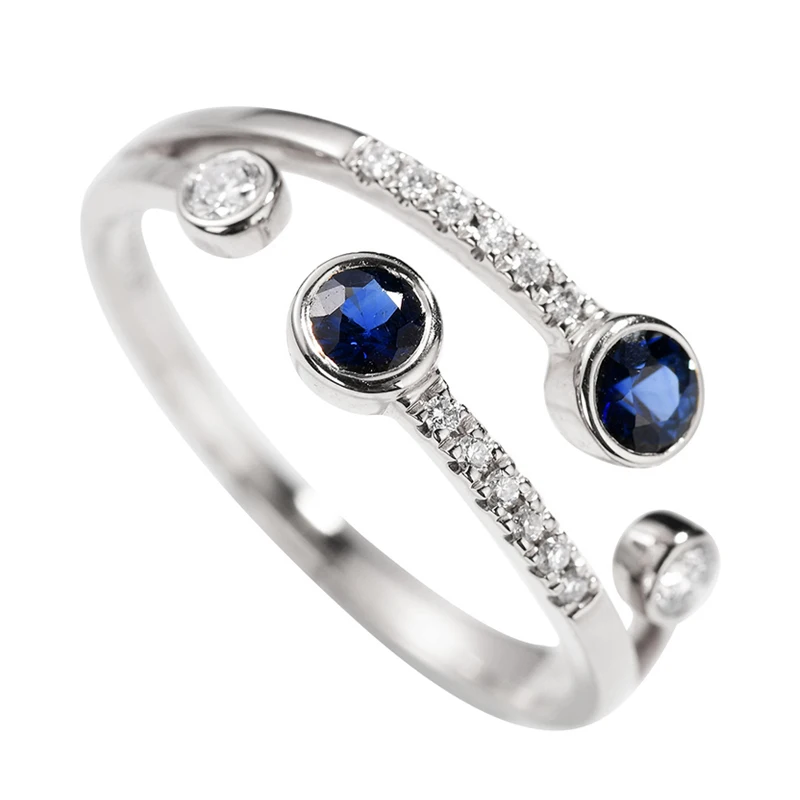 White Gold BAIHE Solid 14 K, желтое золото, 0.2ct, сертифицированное безупречное подлинное натуральное обручальное женское классическое ювелирное Подарочное кольцо - Цвет камня: White Gold