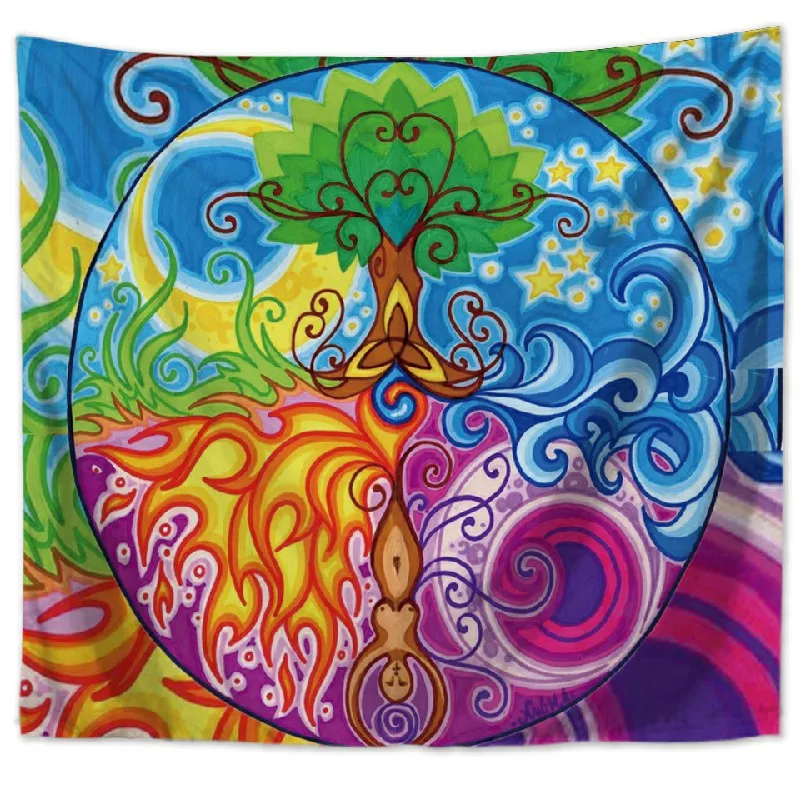 Thregost Colorful Mandala Tapestry Wall Hanging Polyester Printed Woven Wall Tapestries Indian Table Cloths Large Size Tapestry - Цвет: GT1020-2