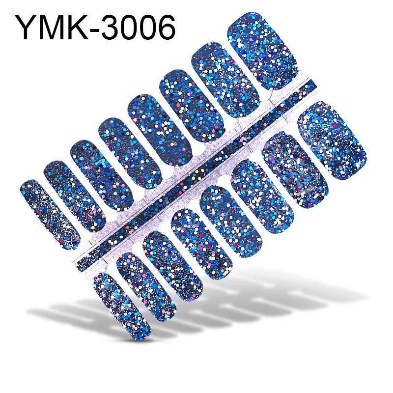 3D украшения для нейл-арта, пламенная наклейка для ногтей, фольга, серебристый, золотой цвет, Переводные дизайны, водяные наклейки для ногтей, художественные наклейки, s обертывания - Цвет: YMK-3006