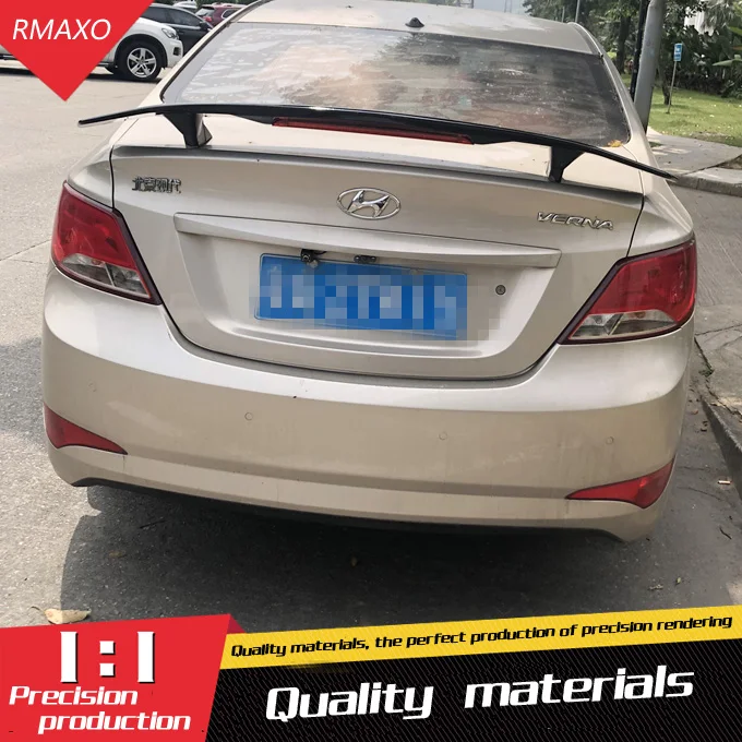 For Accent VERNA Spoiler 2014 2018 For Hyundai Accent TF Spoiler ABS