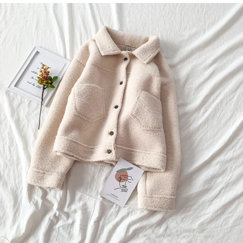 

2020 Early Spring Women's Short Lapel Fruit Green Small Fresh Cardigan Jacket XF714
