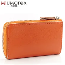 Ming mu hu/многофункциональный кошелек из натуральной кожи, 7 слов, на молнии, в новом стиле, из воловьей кожи