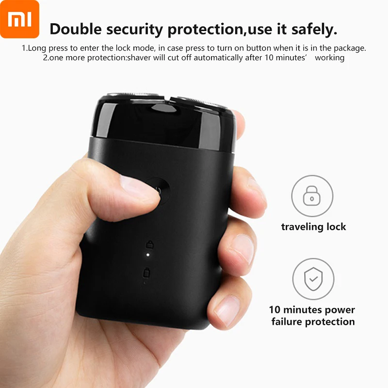 Xiaomi Mijia для мужчин электрическая бритва Портативный 2 лезвия электронная машинка