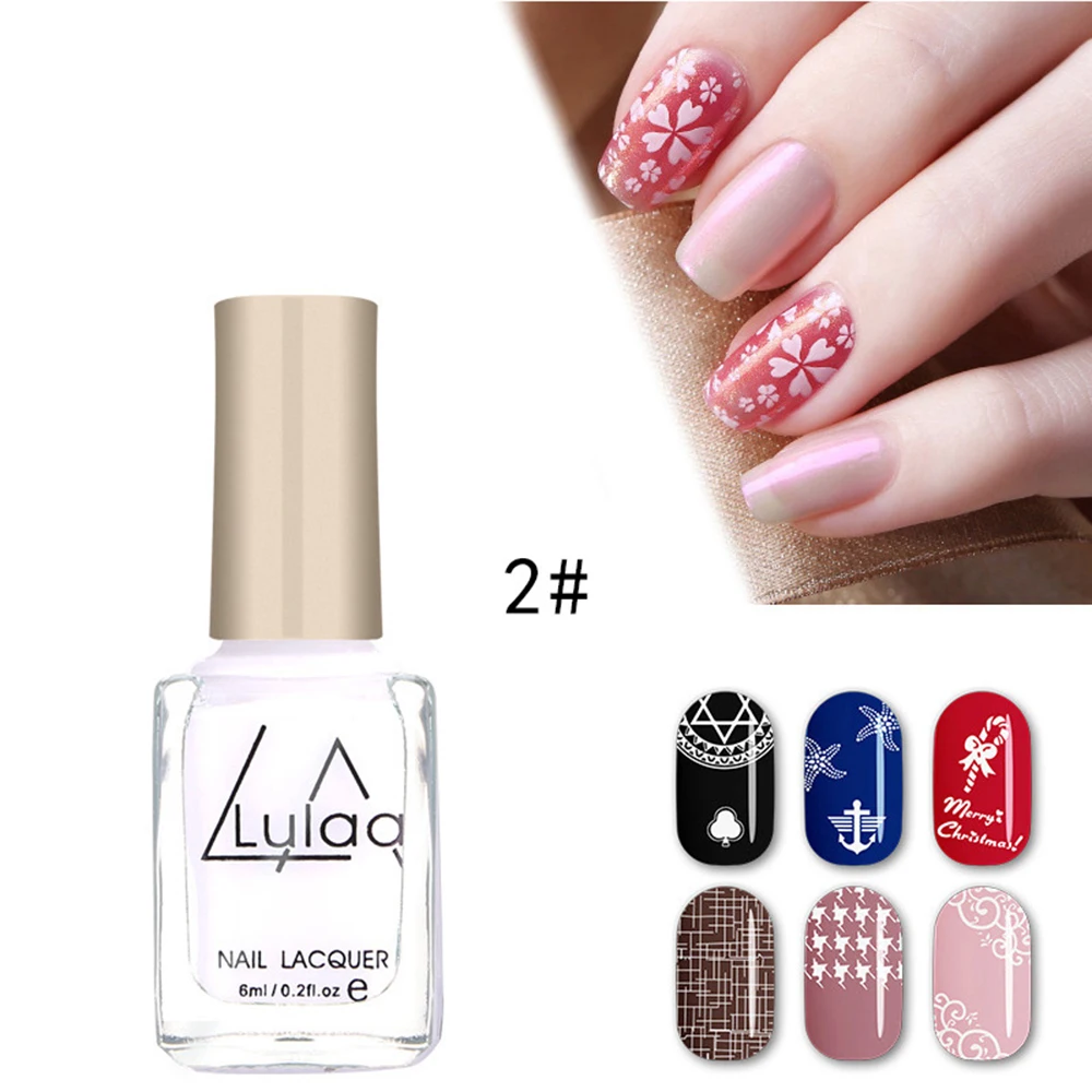 Lulaa 6 мл для печатей лаком для ногтей лак для ногтей Nail Art дополнительный штамп для ногтей спрей Лаки лак для стемпинга TSLM1 - Цвет: 02