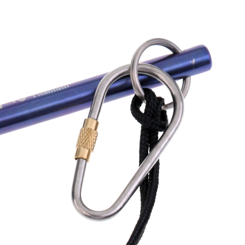 Titanium Alloy 13.8' Scuba Diving Dive Pointer Stick Rod with Measurement, Clip, Adjustable Tube Wrist Lanyard Strap