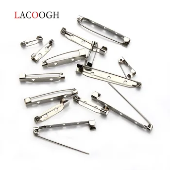 

30Pcs/lot 15/20/25/30/35/39/45mm Silver Color Metal Brooch Back Safety Catch Bar Pins Clasp for Women DIY Jewelry Making Finding