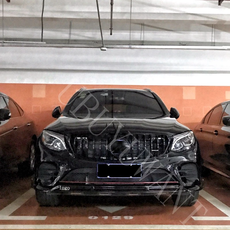 Для Mercedes-Benz X253 GLC200 GLC300 автомобиля ABS передний спойлер авто диффузор Бампер протектор украшения