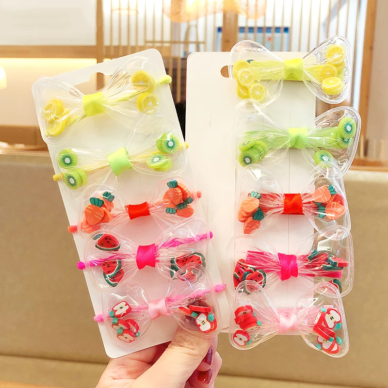 

Children Cute Fresh Carrot Orange Apple Watermelon Kiwi Ornament Hair Clips Girls Lovely Bow Hairpins Kid Sweet Hair Accessories
