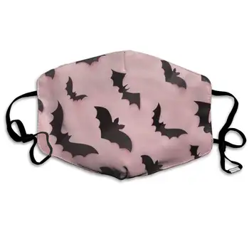 

Face Masks – Polyester, Washable,Bats On Pink Anti-Dust Reusable Cloth Masks