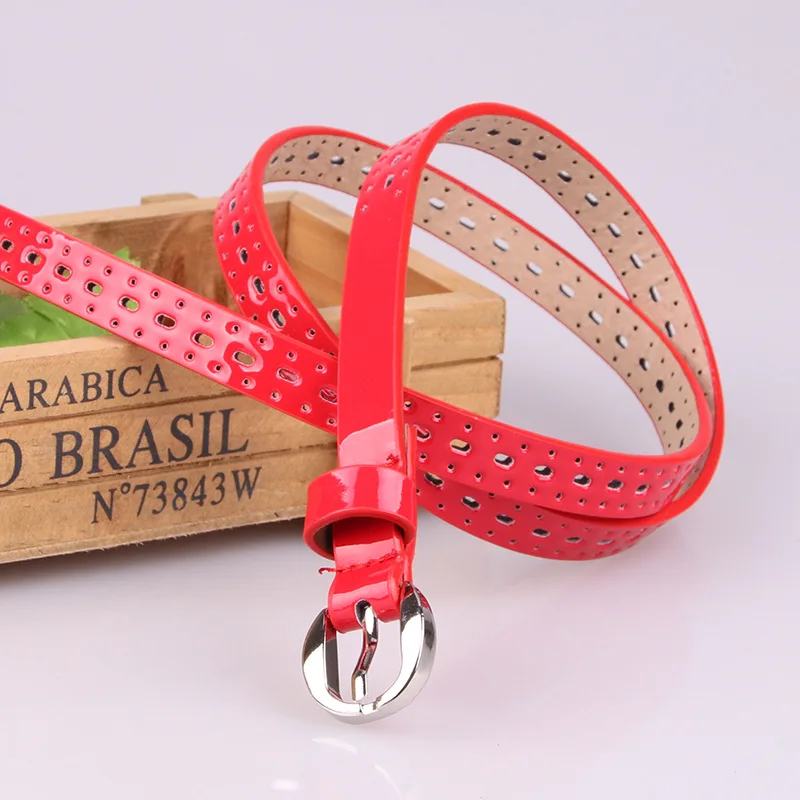 

New Women Waist Belt Lovely Girl PU Leather Strap Ring Dress Decorated Hollow Belts Female Fashion Gold Pin Buckle Waistband