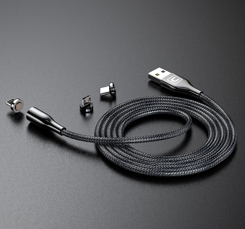 Новейший Магнитный USB кабель для iphone samsung Xiaomi Плетеный USB кабель QC3.0 зарядное устройство для iphone Micro type C 120 см