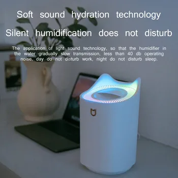 

USB Digital Air Humidifier Two-Nozzle Mist Aroma Diffuser Colorful Lights LED Light For Homes Rooms Offices Desks 3000ml