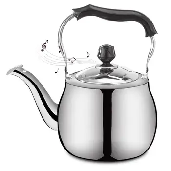 

2.5/4/5L Whistling Kettle For Gas Stove All Stovetops Stainless Steel Coffee Tea Kettle Bakelite Handle Large Capacity Teapot