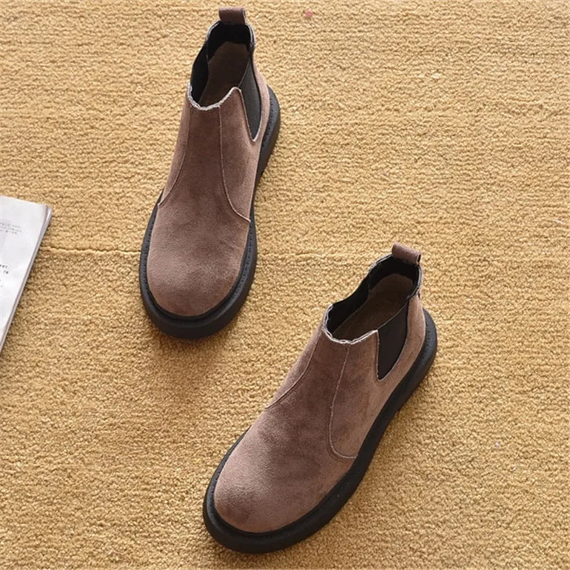 2020 New Spring Autumn Flat with Short Ankle Boots For Woman Leopard Prints  Lace Up Female Ankle Western Boots Platform Shoes  (4)