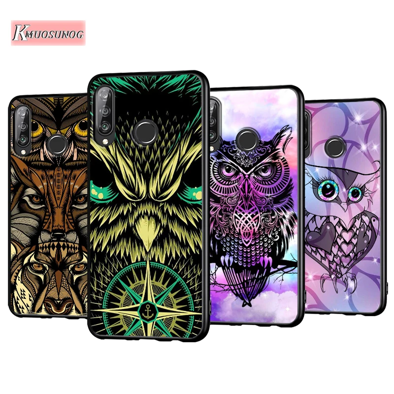 

Fashion Starry Cute Owl Anti-Fall Phone Case for Huawei P30 P20 P40 Lite E Pro P Smart Z Plus 2019 P10 P9 Lite Back Cover
