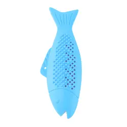 Прочная домашняя Очищающая игрушка в форме рыбы без запаха, мягкая жевательная игрушка, нетоксичный силиконовый вентиляционное отверстие