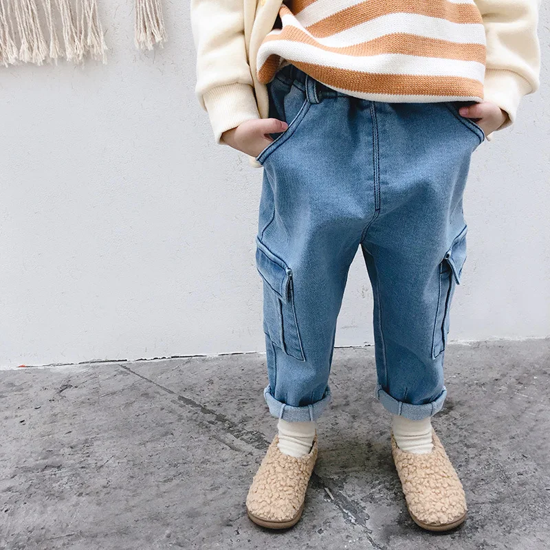 children's pants autumn and winter washed pants casual overalls men's and women's children's pants toddler girl winter clothes