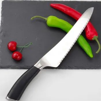 

Stainless Steel Bread Knife Cake Cheese Pizza Serving Cutter Serrated Blade Meat Cleaver Fruit Vegetable Slicer Kitchen Knives