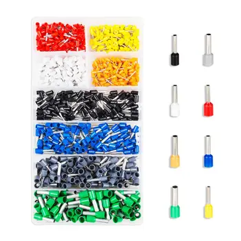 

800PCS Copper Insulated Pin End Tube Crimp Terminals Wire Cord Cable Connector
