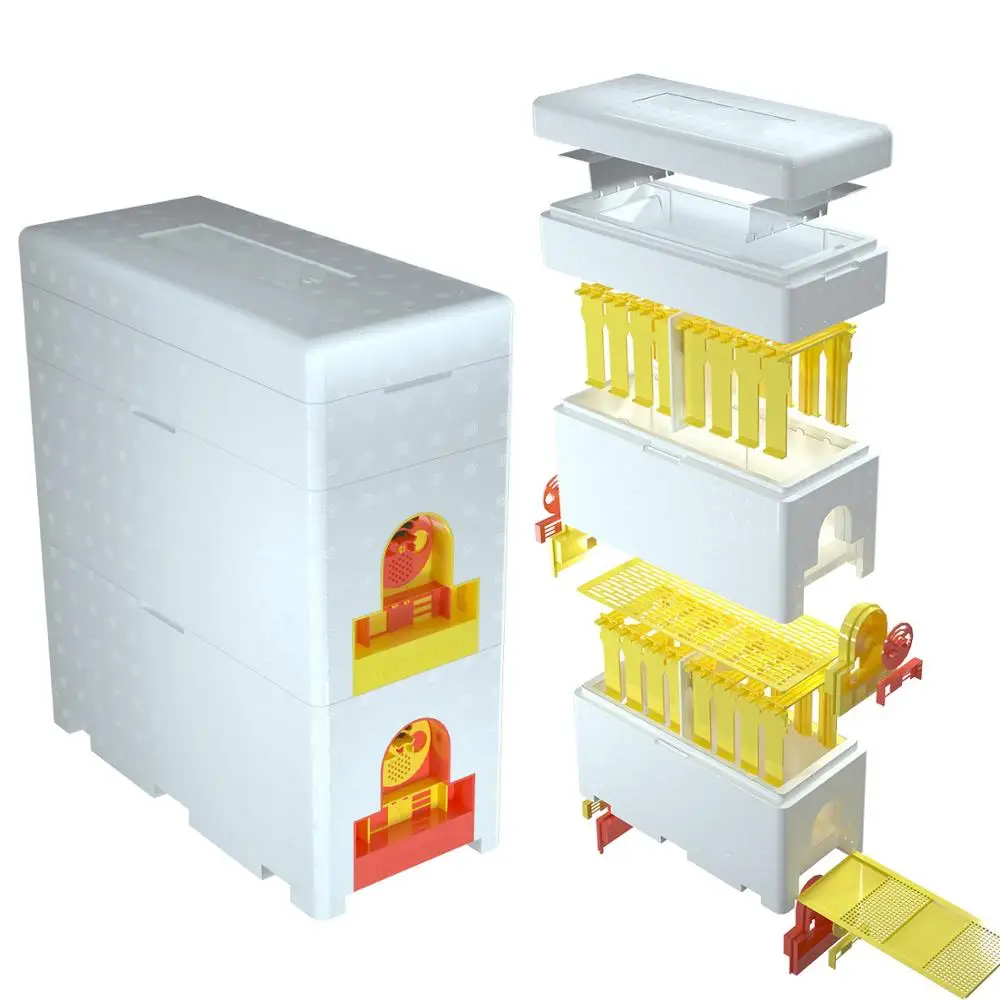 

X6 Complete Double Nucs Mini Plus Mating Beehive Beekeeping Beehive Queen Rearing Nucs Beekeeping Pollination Beehive