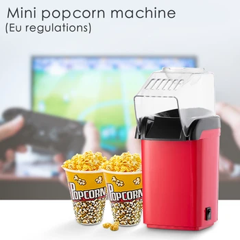 

EU plug Hot Air Popcorn Machine Popper Maker with Measuring Cup Mini Popcorn Popper Home Appliance